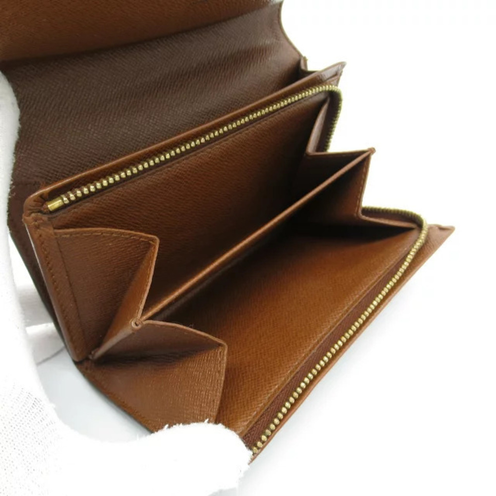 Louis Vuitton Porte Monnaie Bi Bietrezor fold Brown Canvas Wallet Monogram - Picture 5 of 8